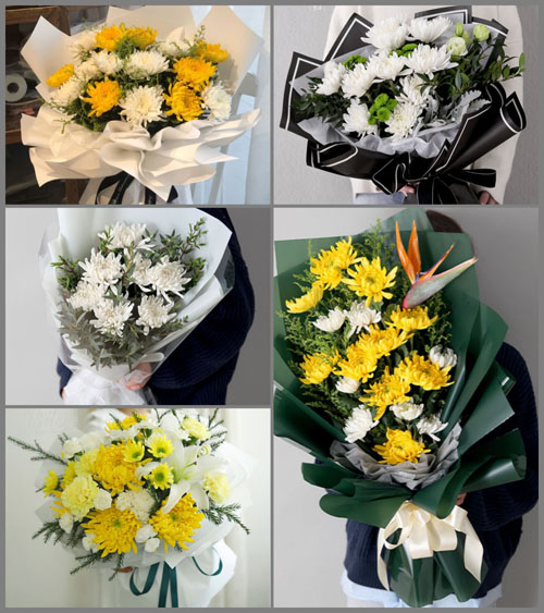 浙江省丽水云和县石塘镇小顺村白事花束代送